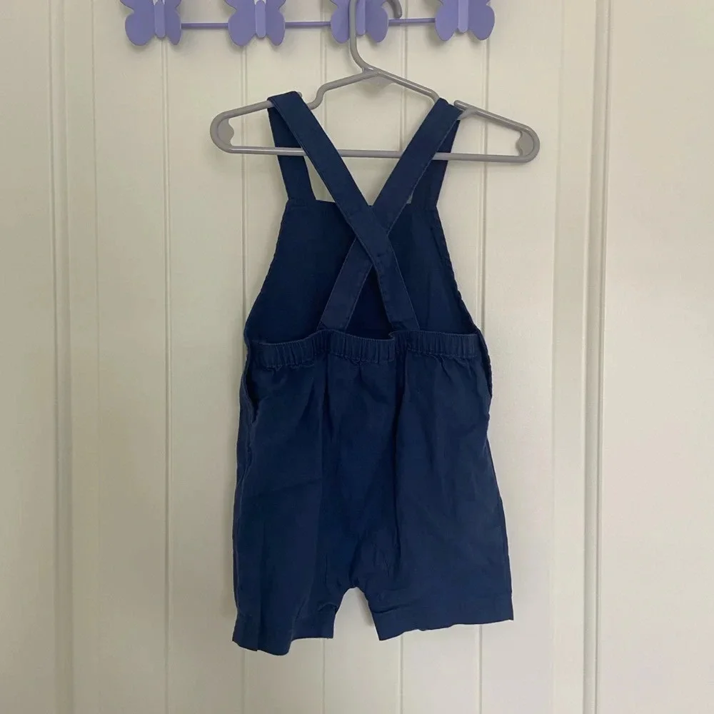 EUC | Carter’s baby‎ boy’s linen blend navy blue jumper — 18 months